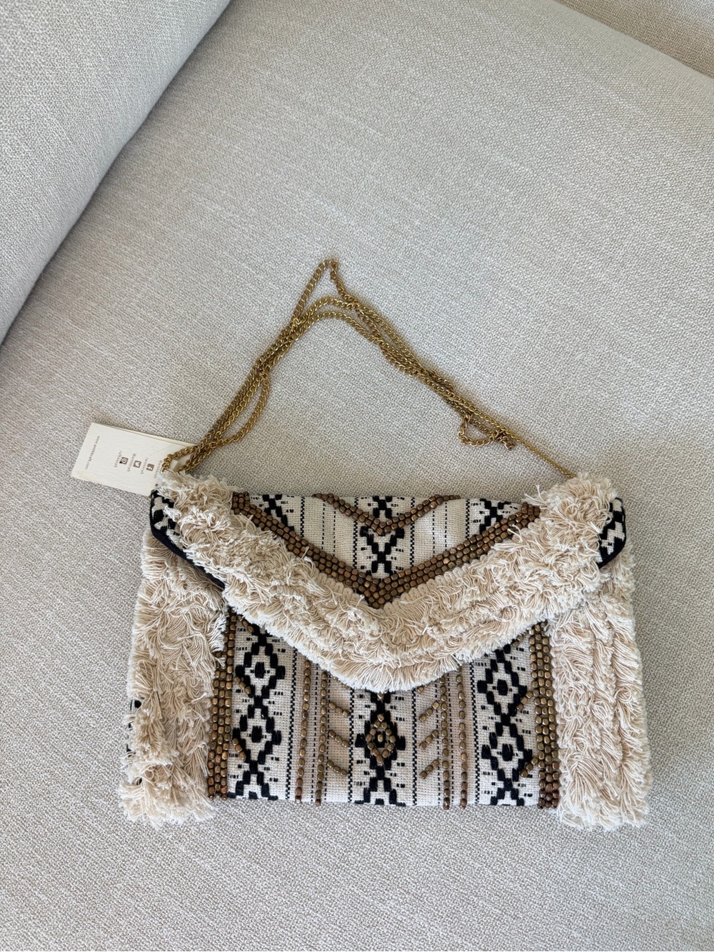 Beaded Clutch Crossbody | NWT Boho Fringe